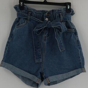 SWS Denim Co. High Waisted Paper Bag Waist Denim Shorts Size 9